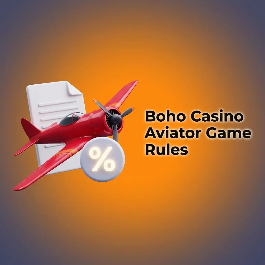 Boho Casino Aviator game rules showing a red airplane with rising multiplier and crash game betting mechanics