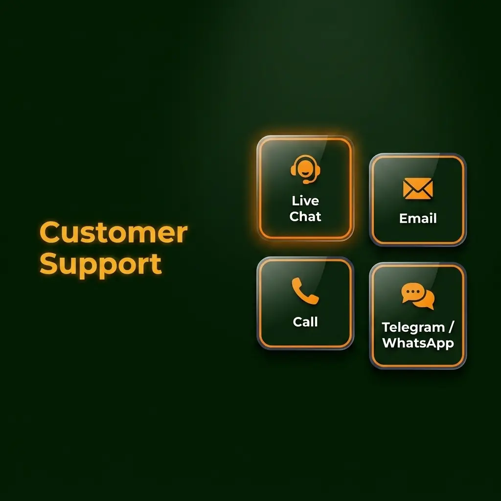 Boho Casino customer support options including live chat, email, and FAQ help centre for Canadian players