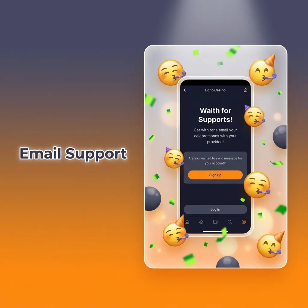Boho Casino email support guide showing contact tips, response times, and when to use email for account queries