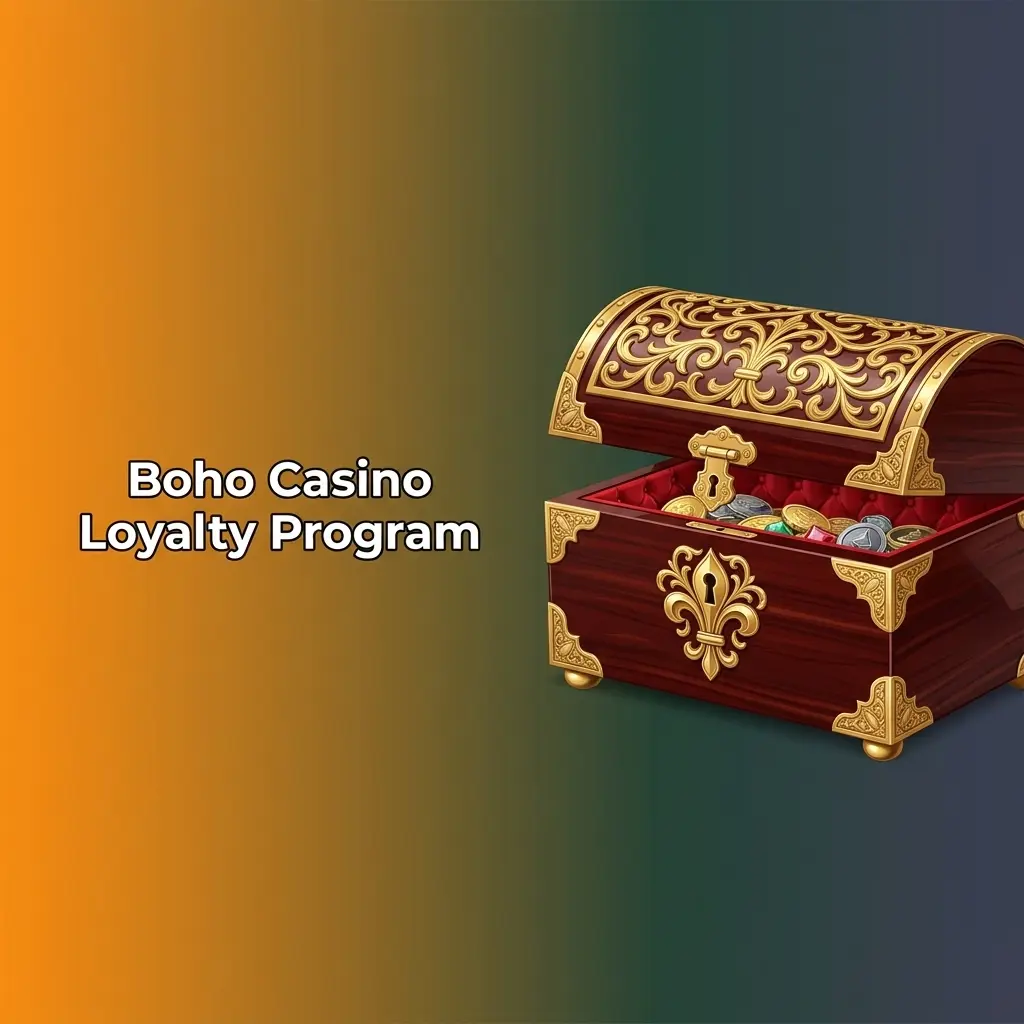 Boho Casino loyalty program tier structure showing Bronze, Silver, Gold, and Platinum rewards levels for Canadian players
