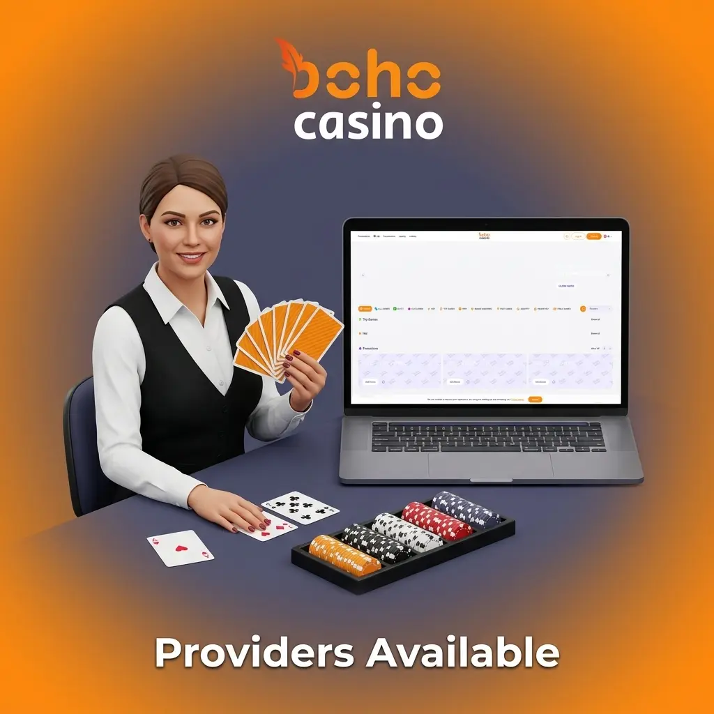 Boho Casino live casino providers Evolution, Pragmatic Play Live, and Ezugi offering fair gameplay with OCR technology