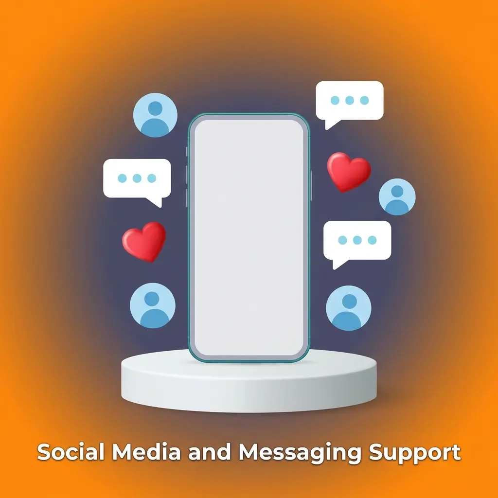 Boho Casino social media and messaging support channels including Telegram, Facebook, Twitter, and WhatsApp options