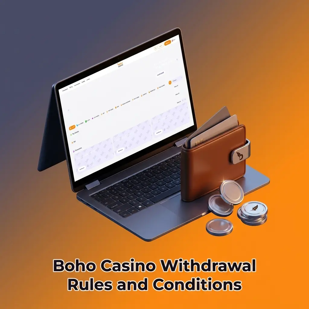 Boho Casino withdrawal rules covering KYC verification, bonus requirements, same-method policy, limits, and pending periods in Canada