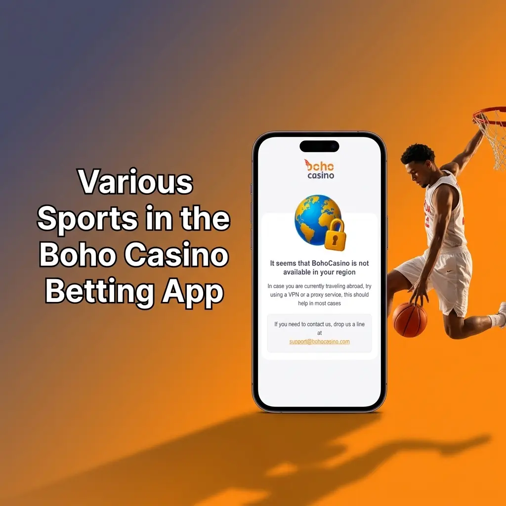 Sports and eSports betting options in the Boho Casino app for Canadian players, including football, hockey, and MMA