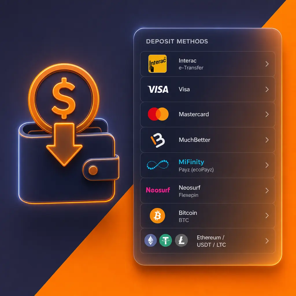 Boho Casino deposit methods for Canadian players