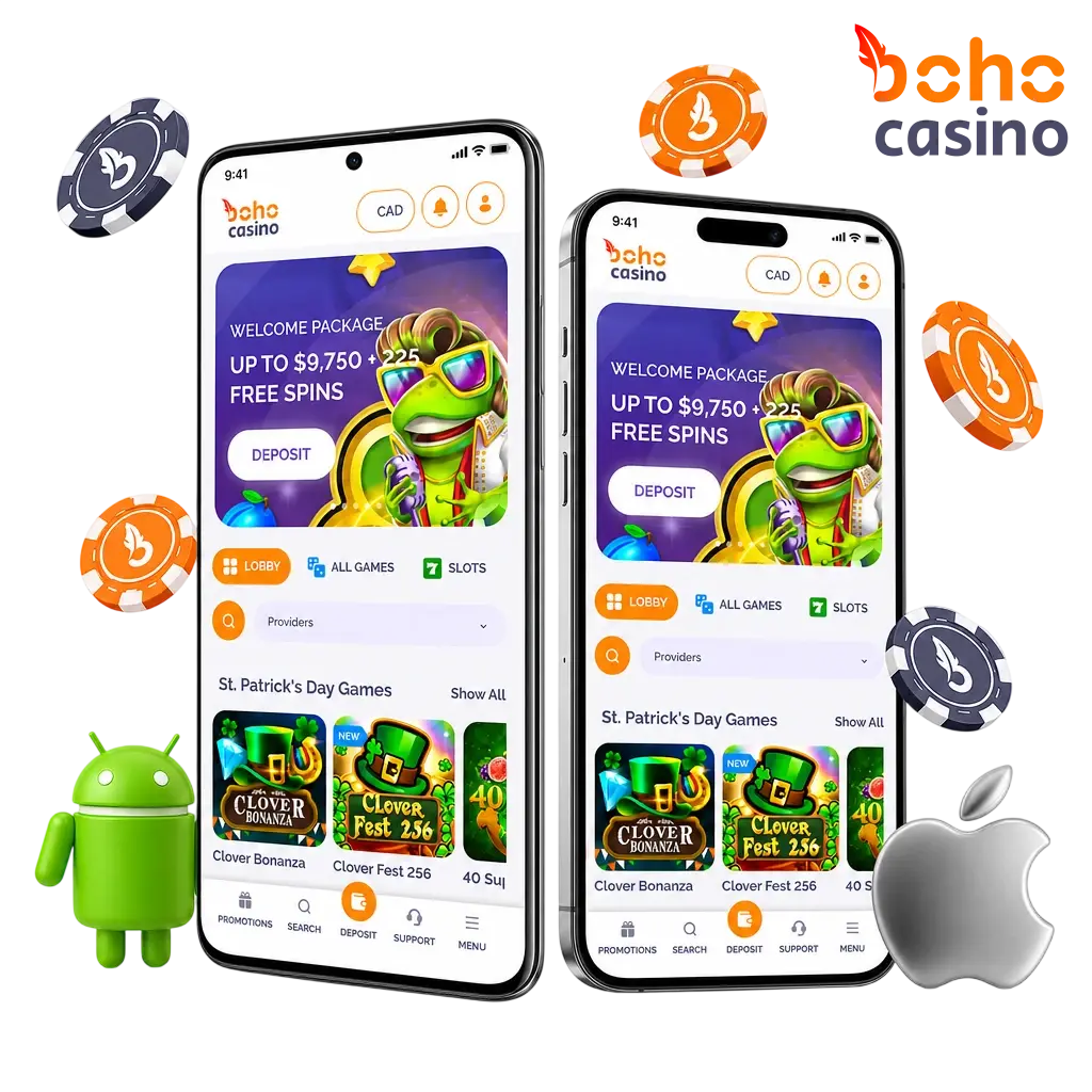 Boho Casino mobile app for Android and iOS download in Canada